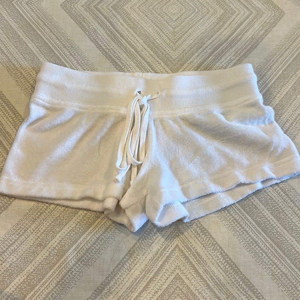 Hard Tail Girls White Terry Cloth Shorts - 2” Inseam